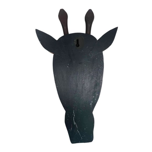 Hand Carved Wooden Giraffe Wall Hanging Decor - Picture 6 of 7